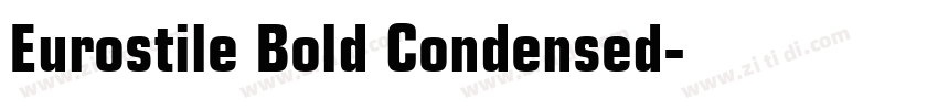 Eurostile Bold Condensed字体转换
